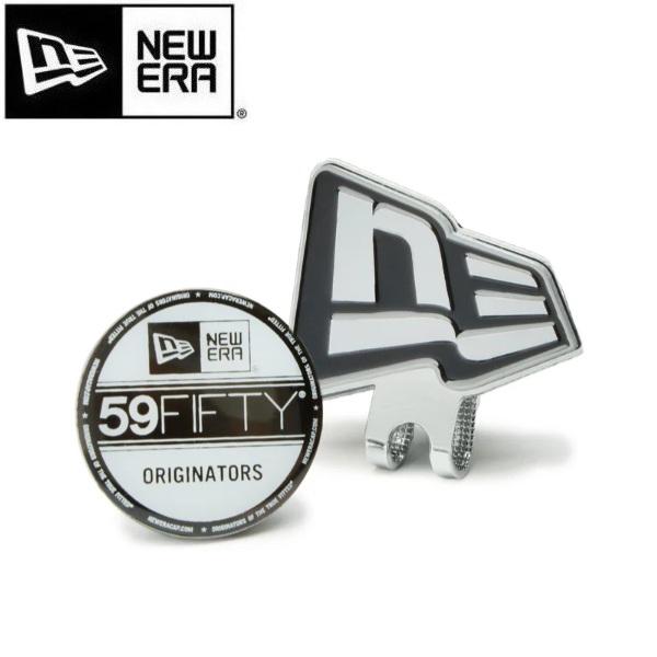 ニューエラ ゴルフ ベーシックマーカー フラッグロゴ/バイザーステッカー シルバー/ブラック NEWERA (14864765) 【ポスト投函配送】 | NEW ERA