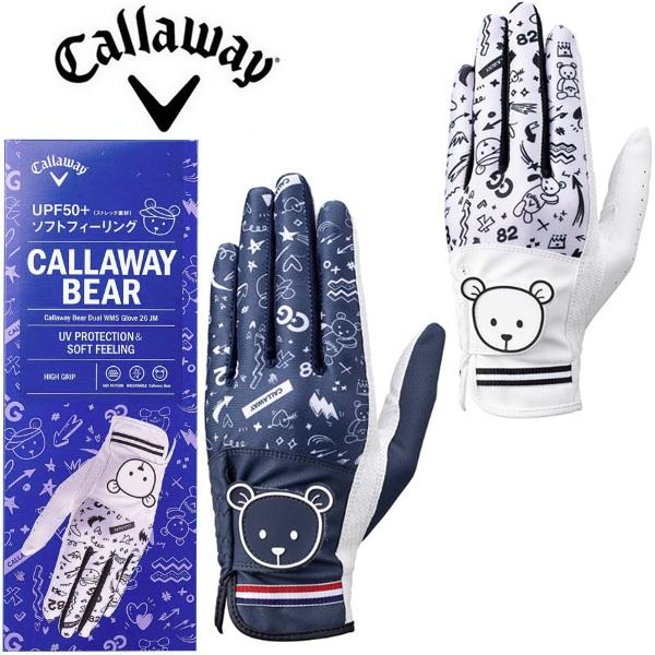 キャロウェイ ゴルフ グローブ ベア デュアル グローブ ウィメンズ 26 JM レディース 両手用  Callaway Bear Dual WMS Glove 26 JM 【ポスト投函配送】 | Callaway