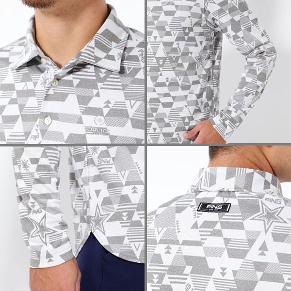 ピン ゴルフ PING GEOMETRIC プリント 長袖 ポロシャツ PING 621-3261001 | PING | 08