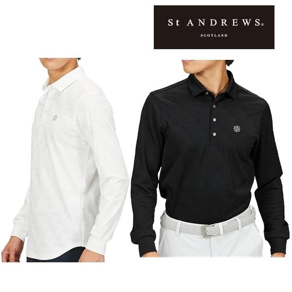 セント アンドリュース ゴルフ メンズ シャツ STAロゴジャガード 長袖シャツ St ANDREWS Golf  042-3261951 | St ANDREWS
