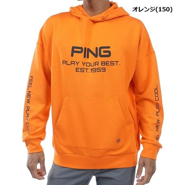 ピン ゴルフ メンズ ロゴプリント ダンボールニット 長袖 ドロップショルダー プルオーバー フーディー PING 621-4162105 | PING | 02