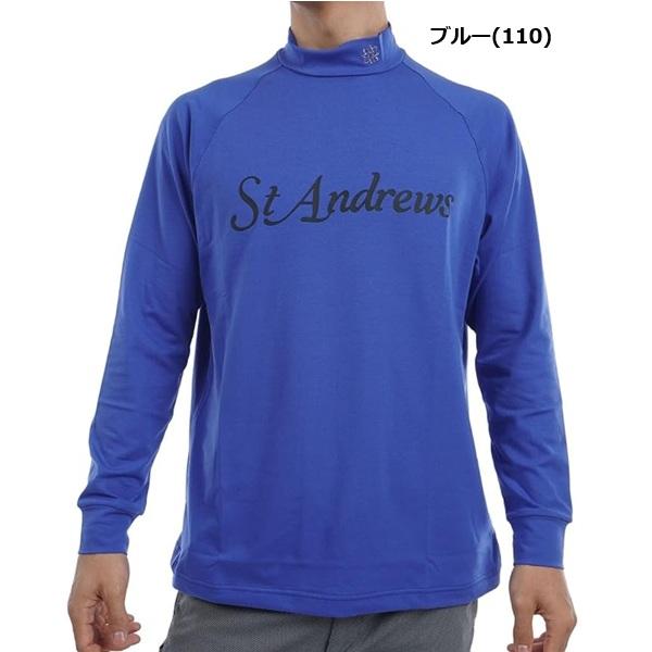 セント アンドリュース ゴルフ メンズ シャツ ベア天竺 ロゴプリント 長袖 ハイネックシャ St ANDREWS Golf  042-4266951 | St ANDREWS | 03