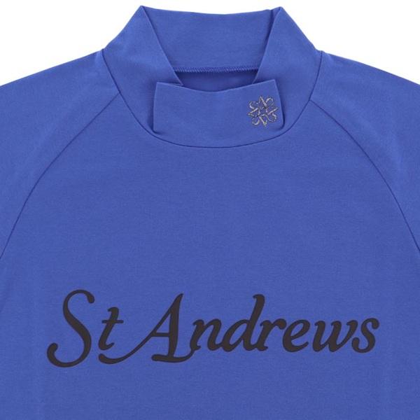 セント アンドリュース ゴルフ メンズ シャツ ベア天竺 ロゴプリント 長袖 ハイネックシャ St ANDREWS Golf  042-4266951 | St ANDREWS | 07