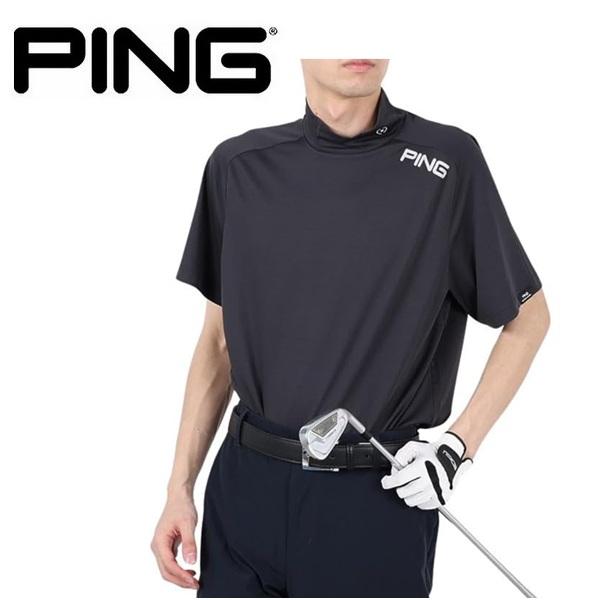 ピン ゴルフ PING メンズ メッシュパネルジャガード 半袖 ハイネックシャツ PING 621-5167201 2025年春夏モデル | PING