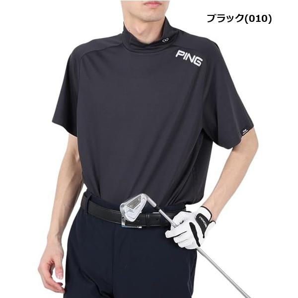 ピン ゴルフ PING メンズ メッシュパネルジャガード 半袖 ハイネックシャツ PING 621-5167201 2025年春夏モデル | PING | 01