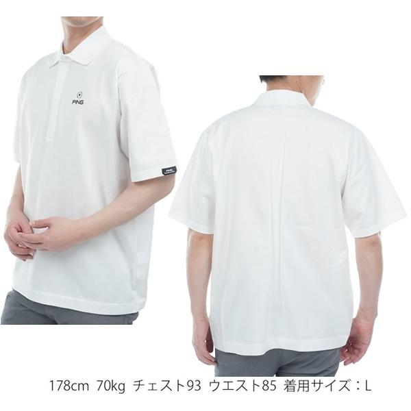 ピン ゴルフ PING メンズ ワンポイントロゴ 半袖 ニットポロシャツ PING 621-5172201 2025年春夏モデル | PING | 04