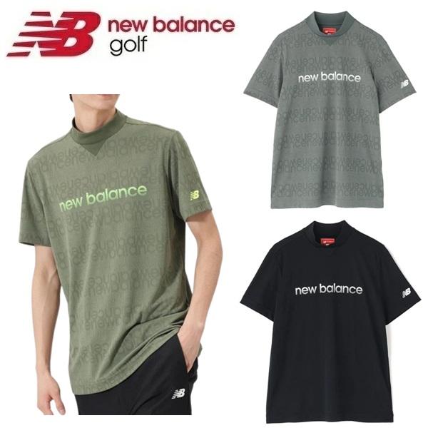 ニューバランス ゴルフ メンズ シャツ リフレクトロゴボーダー柄 ショートスリーブ モックネック プルオーバー New Balance Golf 012-6166005 2026年春夏モデル | New Balance Golf