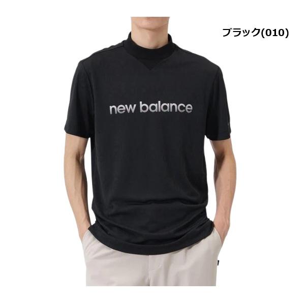 ニューバランス ゴルフ メンズ シャツ リフレクトロゴボーダー柄 ショートスリーブ モックネック プルオーバー New Balance Golf 012-6166005 2026年春夏モデル | New Balance Golf | 03