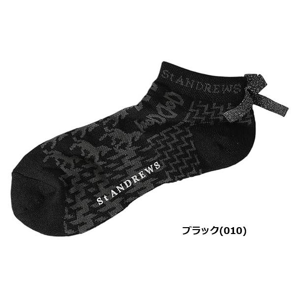 セント アンドリュース ゴルフ レディース ホースビットチェックアンクルソックス 042-6186252【ポスト投函配送】 | St ANDREWS | 01