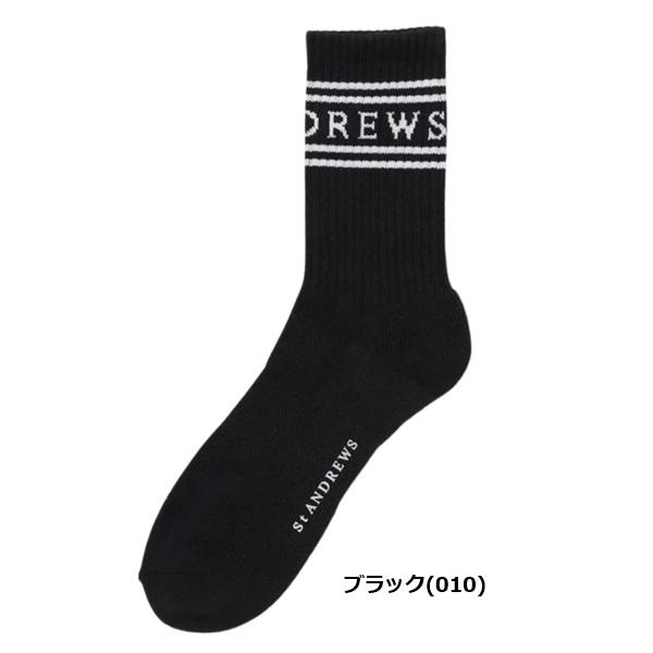 セント アンドリュース ゴルフ ラインリブミドルソックス 042-6186253【ポスト投函配送】 | St ANDREWS | 01