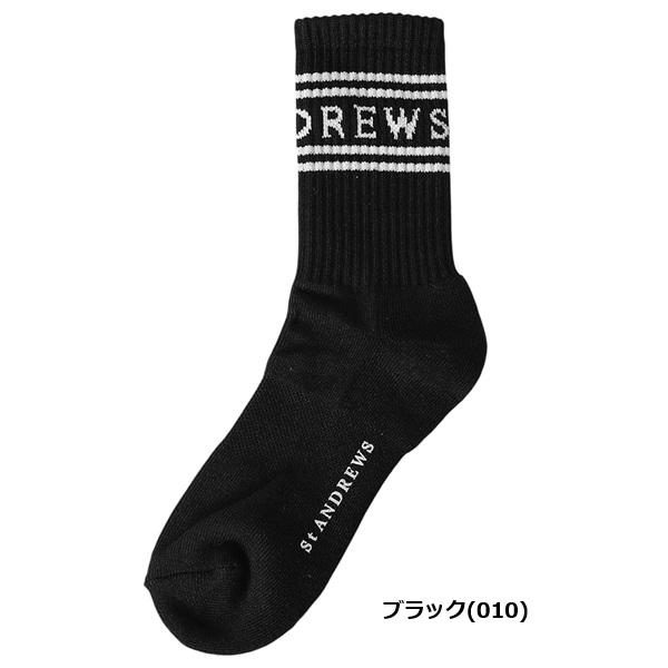 セント アンドリュース ゴルフ レディース ラインリブ ミドルソックス 042-6186254【ポスト投函配送】 | St ANDREWS | 01