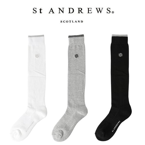 セント アンドリュース ゴルフ レディース リブ ハイソックス 042-6186256【ポスト投函配送】 | St ANDREWS