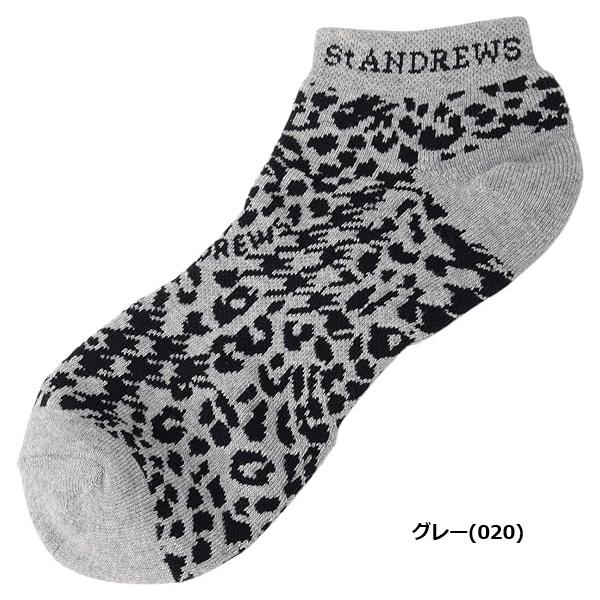 セント アンドリュース ゴルフ 千鳥レオパードアンクルソックス 042-6186551【ポスト投函配送】 | St ANDREWS | 02