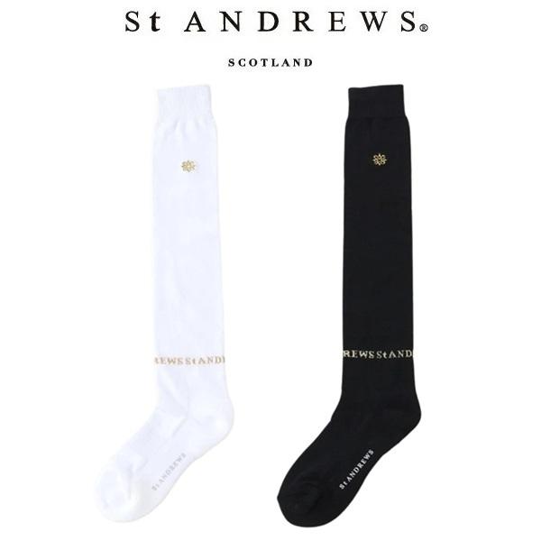 セント アンドリュース ゴルフ レディース ロゴニーハイソックス St ANDREWS 042-6186556【ポスト投函配送】 | St ANDREWS