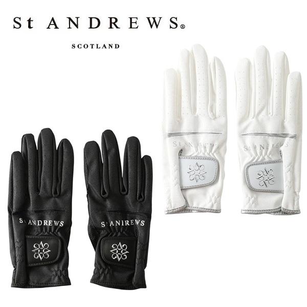 セント アンドリュース ゴルフ 合皮グローブ 両手用 レディースグローブ St ANDREWS 042-6985202 | St ANDREWS