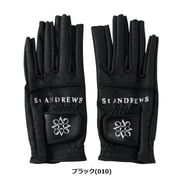 セント アンドリュース ゴルフ 合皮ネイルスルーグローブ 両手用 レディースグローブ St ANDREWS 042-6985204 | St ANDREWS | 01