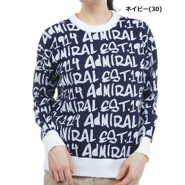 アドミラル ゴルフ リラックスフィット ロゴジャガード クルーニット ADMIRAL ADLA302 | Admiral Golf | 01