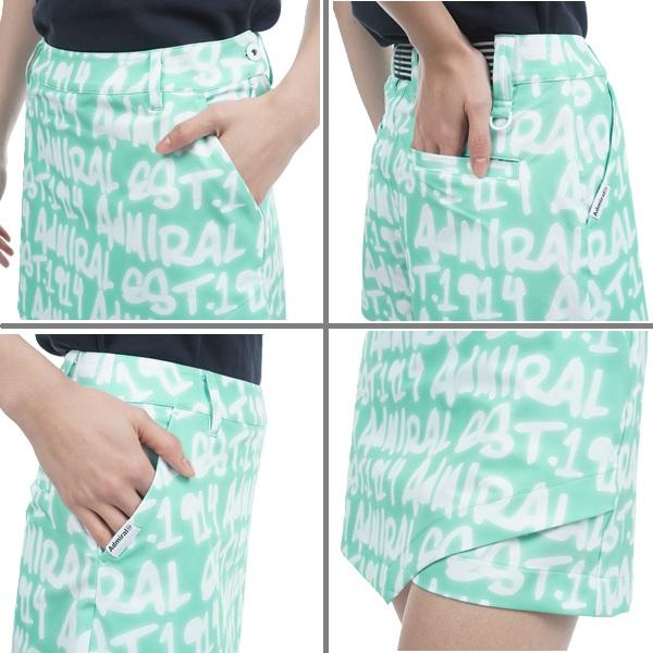 アドミラル ゴルフ レディース スプレーロゴプリント キュロットパンツ ADMIRAL ADLA310 | Admiral Golf | 13