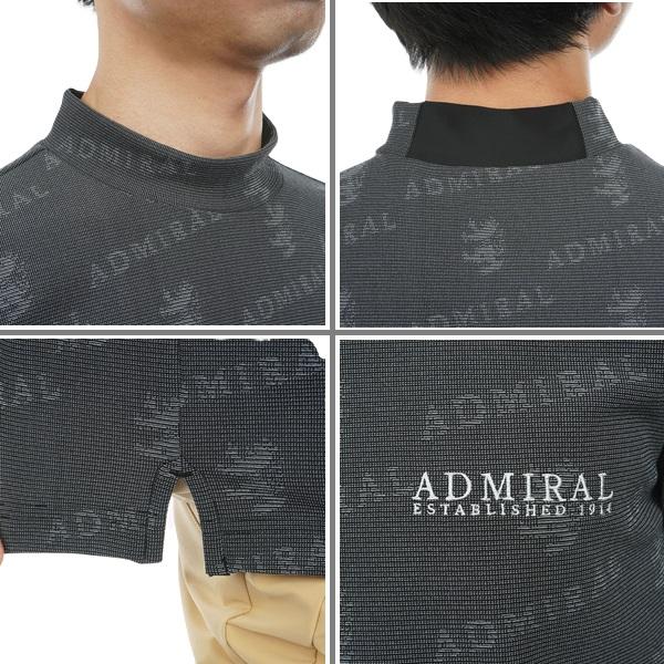 アドミラル ゴルフ メンズ ランパントモノグラムジャカード ロングスリーブ モックネックシャツ ADMIRAL ADMA378 | Admiral Golf | 06