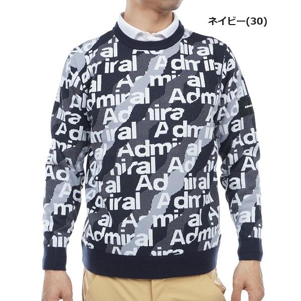 アドミラル ゴルフ メンズ オーロラロゴジャカード クルーネックセーター ADMIRAL ADMA384 2023年秋冬モデル | Admiral Golf | 02