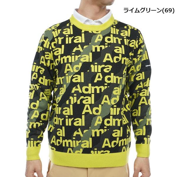 アドミラル ゴルフ メンズ オーロラロゴジャカード クルーネックセーター ADMIRAL ADMA384 2023年秋冬モデル | Admiral Golf | 03