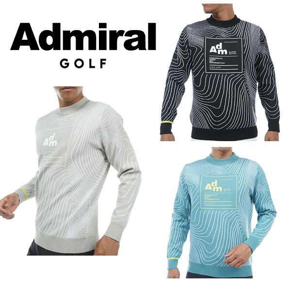 アドミラル ゴルフ メンズ カンターラインジャカード　クルーネックセーター ADMIRAL ADMA399 | Admiral Golf