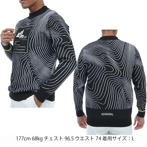 アドミラル ゴルフ メンズ カンターラインジャカード　クルーネックセーター ADMIRAL ADMA399 | Admiral Golf | 04