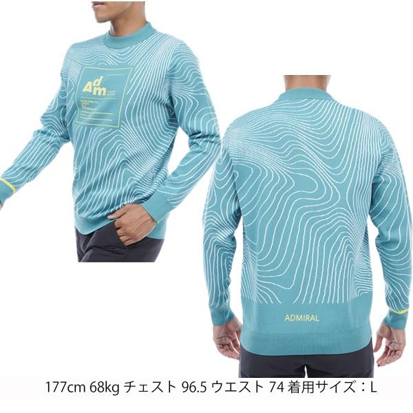 アドミラル ゴルフ メンズ カンターラインジャカード　クルーネックセーター ADMIRAL ADMA399 | Admiral Golf | 05
