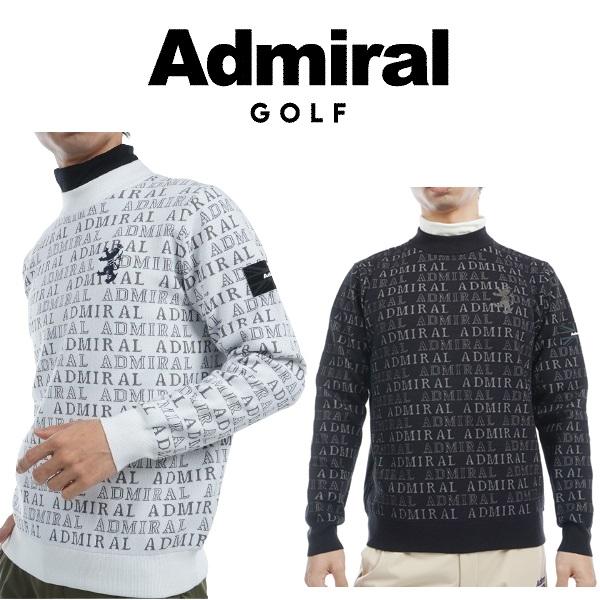 アドミラル ゴルフ メンズ ビックランパント ロゴジャガード モックネックセーター ADMIRAL GOLF ADMA480 2024年秋冬モデル | Admiral Golf