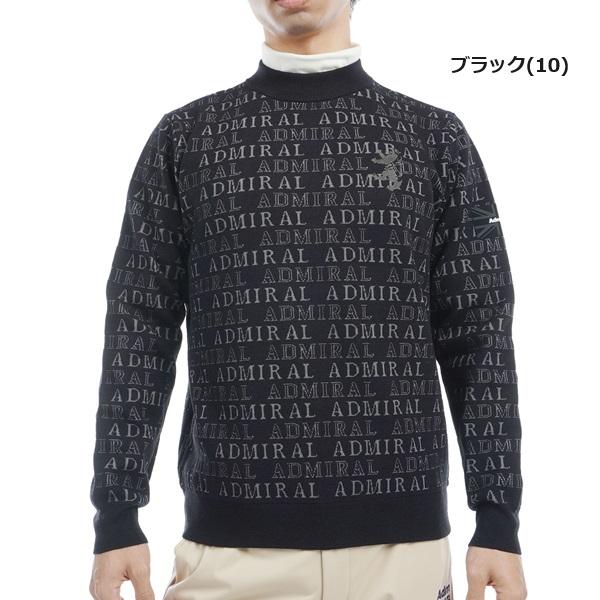アドミラル ゴルフ メンズ ビックランパント ロゴジャガード モックネックセーター ADMIRAL GOLF ADMA480 2024年秋冬モデル | Admiral Golf | 02