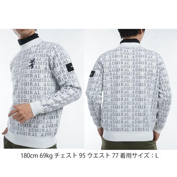 アドミラル ゴルフ メンズ ビックランパント ロゴジャガード モックネックセーター ADMIRAL GOLF ADMA480 2024年秋冬モデル | Admiral Golf | 04
