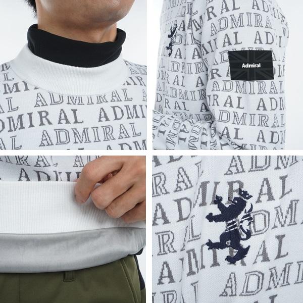 アドミラル ゴルフ メンズ ビックランパント ロゴジャガード モックネックセーター ADMIRAL GOLF ADMA480 2024年秋冬モデル | Admiral Golf | 06