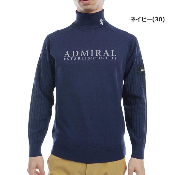 アドミラル ゴルフ メンズ 2段ロゴ タートルセーター ADMIRAL GOLF ADMA481 秋冬モデル | Admiral Golf | 02