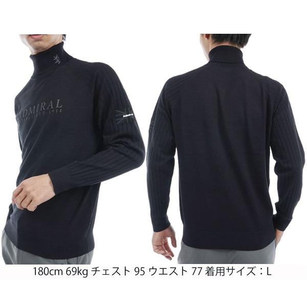 アドミラル ゴルフ メンズ 2段ロゴ タートルセーター ADMIRAL GOLF ADMA481 秋冬モデル | Admiral Golf | 10