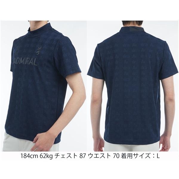 アドミラル ゴルフ メンズ ストライプジャガード モックネックシャツ ADMIRAL GOLF ADMA501 2025年春夏モデル | Admiral Golf | 07