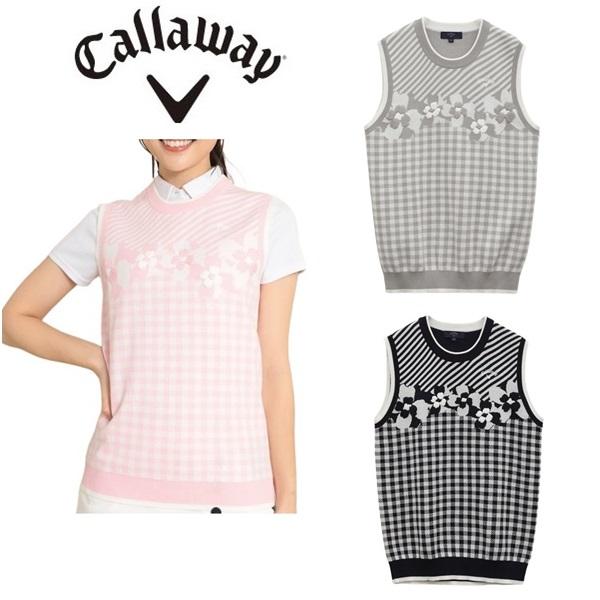 キャロウェイ ゴルフ レディース ギンガム/フラワージャガード ニットベスト Callaway Golf C23119201 【2023年春夏モデル】 | Callaway
