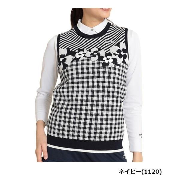 キャロウェイ ゴルフ レディース ギンガム/フラワージャガード ニットベスト Callaway Golf C23119201 【2023年春夏モデル】 | Callaway | 03
