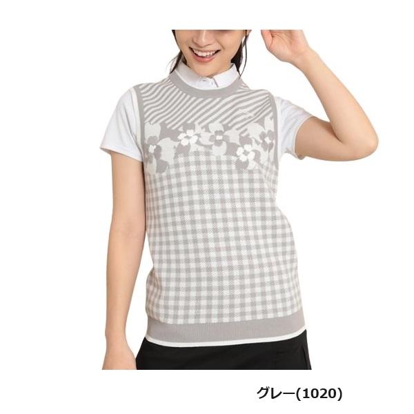 キャロウェイ ゴルフ レディース ギンガム/フラワージャガード ニットベスト Callaway Golf C23119201 【2023年春夏モデル】 | Callaway | 01