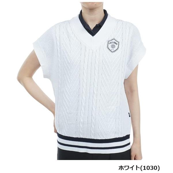 キャロウェイ ゴルフ レディース ベスト ケーブルニットベスト Callaway Golf C23119202【2023年春夏モデル】 | Callaway | 01