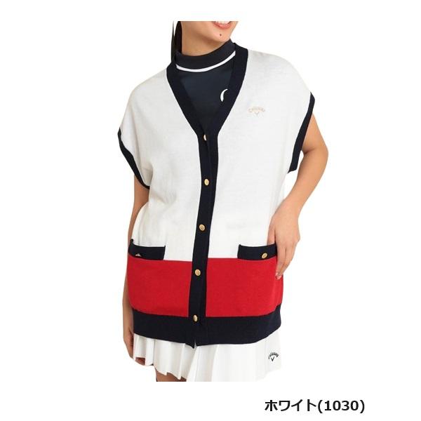 キャロウェイ ゴルフ レディース ベスト Vネックニットカーディガンベスト Callaway Golf C23219201【2023年秋冬モデル】 | Callaway | 01