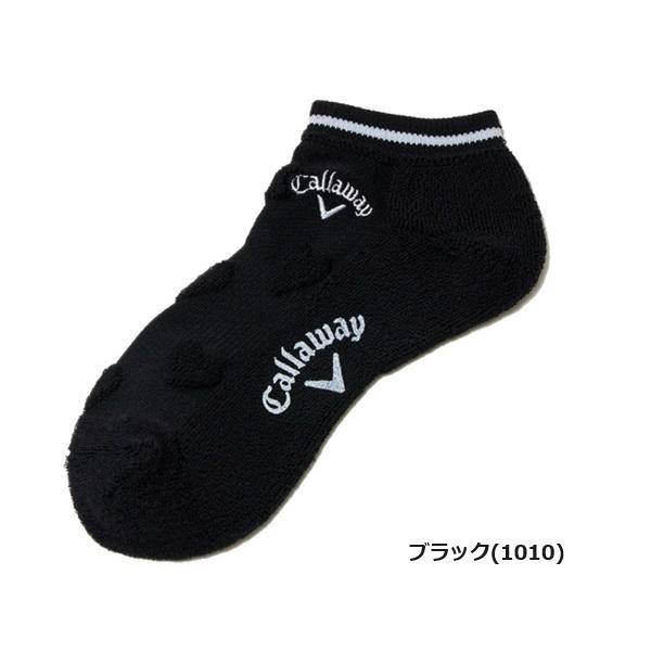 キャロウェイ ゴルフ ソックス ハート柄パイルアンクルソックス レディース Callaway Golf C23293201【メール便配送】【2023年秋冬モデル】 | Callaway | 01