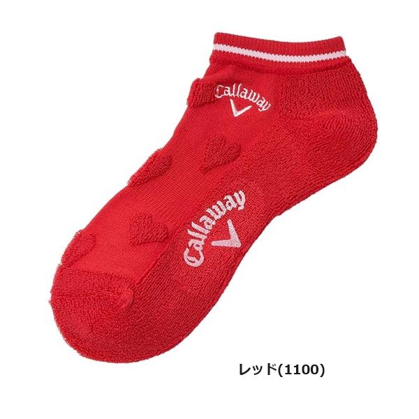 キャロウェイ ゴルフ ソックス ハート柄パイルアンクルソックス レディース Callaway Golf C23293201【メール便配送】【2023年秋冬モデル】 | Callaway | 03