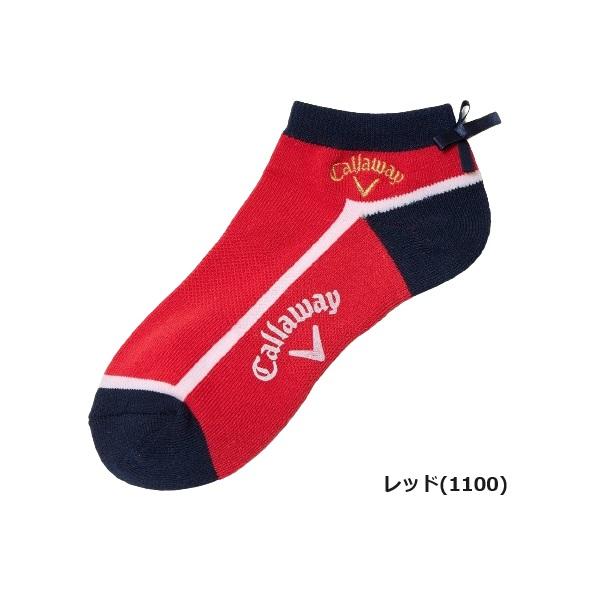 キャロウェイ ゴルフ ソックス リボンアンクルソックス レディース Callaway Golf C23293202【メール便配送】【2023年秋冬モデル】 | Callaway | 01