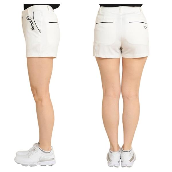 【新品】キャロウェイ 8WAYストレッチショートパンツ L ベージュ レディース Callaway（キャロウェイ） レディース ショートパンツ 裏クール 8WAY
