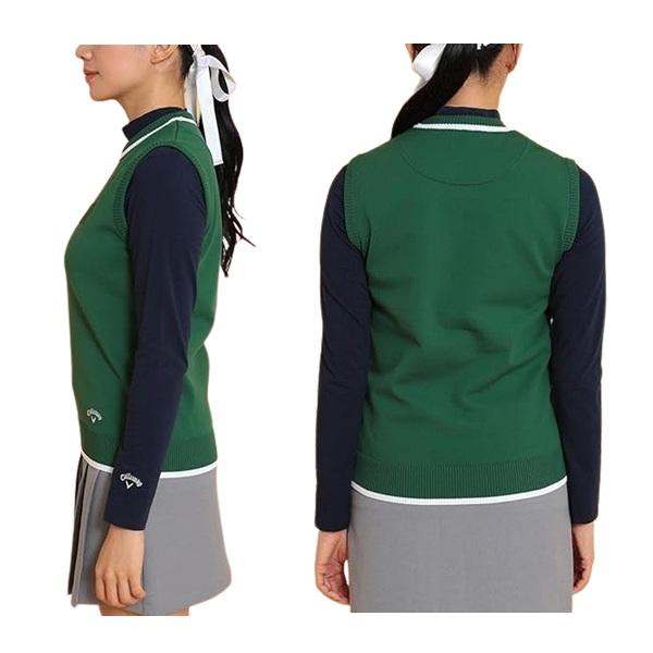 キャロウェイ ゴルフ レディース ベスト ピンタックロゴ クルーネック ニットベスト Callaway Golf C24219200 | Callaway | 05