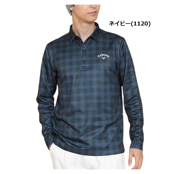 キャロウェイ ゴルフ メンズ 長袖シャツ チェックプリント 裏起毛 シャツ Callaway Golf  C24233114 | Callaway | 01