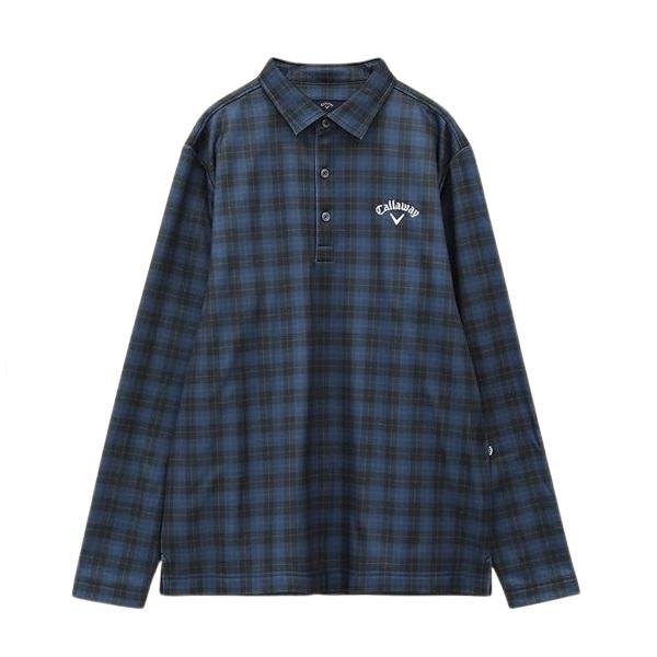 キャロウェイ ゴルフ メンズ 長袖シャツ チェックプリント 裏起毛 シャツ Callaway Golf  C24233114 | Callaway | 04