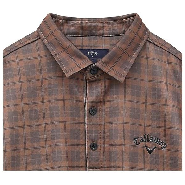キャロウェイ ゴルフ メンズ 長袖シャツ チェックプリント 裏起毛 シャツ Callaway Golf  C24233114 | Callaway | 06