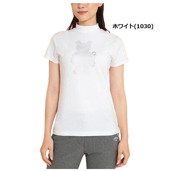 キャロウェイ ゴルフ レディース シャツ メタリックプリント 半袖 モックネックシャツ Callaway Golf C24234202 | Callaway | 01