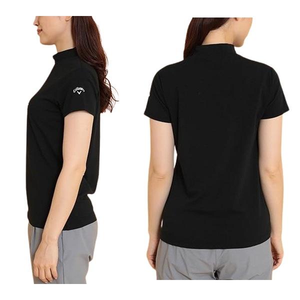 キャロウェイ ゴルフ レディース シャツ メタリックプリント 半袖 モックネックシャツ Callaway Golf C24234202 | Callaway | 06